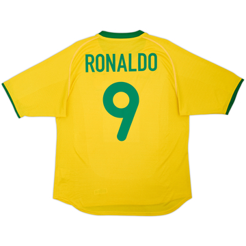 Camiseta de local de Brasil 2000-02 Ronaldo #9 - 5/10 - (L)