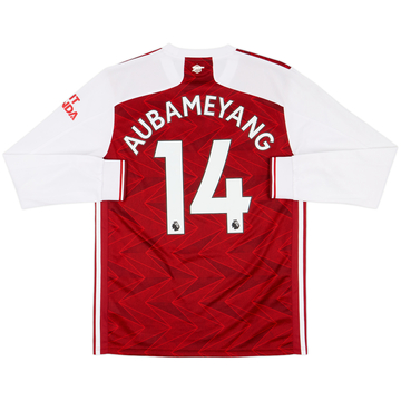 2020-21 Arsenal Home L/S Shirt Aubameyang #14 - 8/10 - (M)