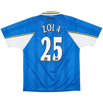 1997-99 Chelsea Home Shirt Zola #25 - 8/10 - (XL)