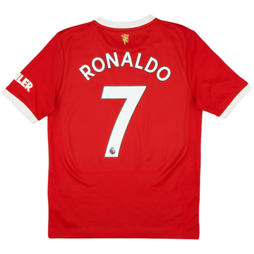 2021-22 Manchester United Home Shirt Ronaldo #7 - 7/10 - (XL.Boys)