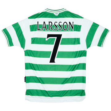 1999-01 Celtic Home Shirt Larsson #7 - 6/10 - (M)