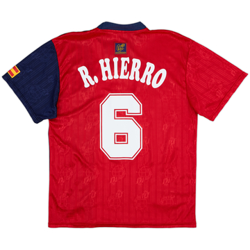 1996-98 Spain Home Shirt R.Hierro #6 - 8/10 - (M)