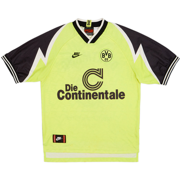 Nike Dortmund 95/96 ユニフォーム 1995-96 Borussia Dortmund 'Deutscher Meister' Home Shirt - 9/10 - (XS)