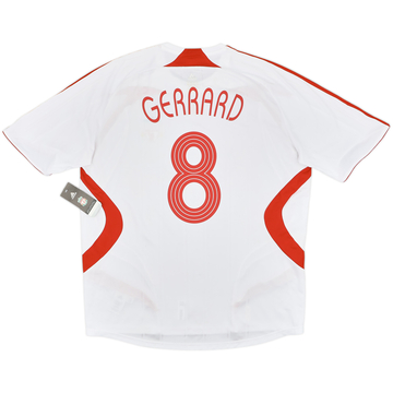 リバプール GERRARD 8番 ユニフォーム 2007-08 Liverpool Away Shirt Gerrard #8 - 6/10 - (XL)
