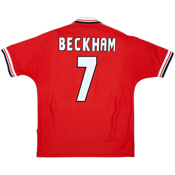 1998-00 Manchester United Home Shirt Beckham #7 - 8/10 - (L)