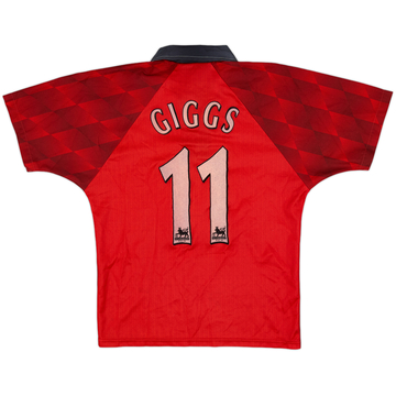 ウェア Manchester United 1996 L/S Home Uniform 1996-98 Manchester United Home L/S Shirt Cantona #7 - 8/10 - (L)