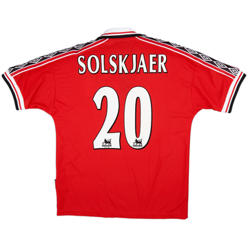 1998-00 Manchester United Home Shirt Solskjaer #20 - 7/10 - (L)