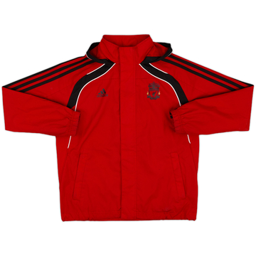 2009-10 Liverpool adidas Hooded Rain Jacket - 8/10 - (M.Boys)