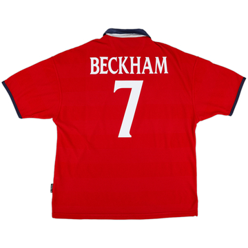 1999-01 England Away Shirt Beckham #7