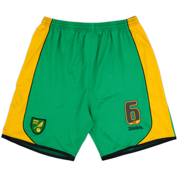 2003-04 Norwich Player Issue Home Shorts #6 (Huckerby) - 7/10 - (L)