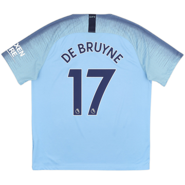 2018-19 Manchester City Home Shirt De Bruyne #17 - (XXL)