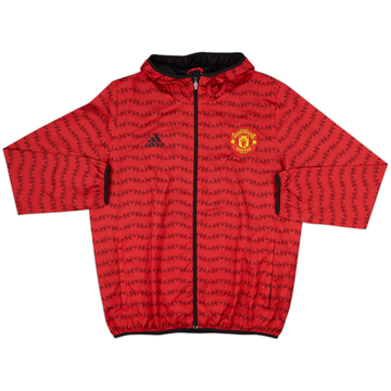 2015-16 Manchester United adidas Hooded Chaqueta de pista - 10/10 - (XL)