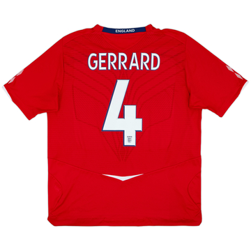 2008-10 England Away Shirt Gerrard #4 - 7/10 - (XL)