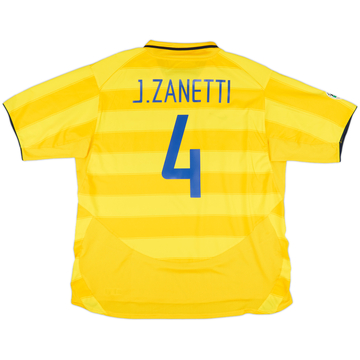 2003-04 Inter Milan Match Issue Away Shirt C. Zanetti #6