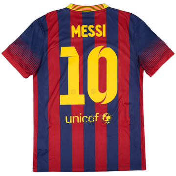 【新品タグ付】FC Barcelona Messi 10 シャツ　2014 2013-14 Barcelona Home L/S Shirt Messi #10 - 8/10 - (S)