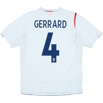 2005-07 England Home Shirt Gerrard #4 - 7/10 - (L)