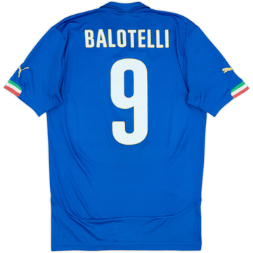 2014-15 Italy Home Shirt Balotelli #9 - 9/10 - (M)