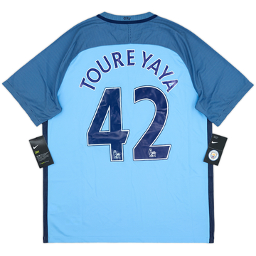 2010-12 Manchester City Away Shirt Toure Yaya #42 - 7/10 - (XL)