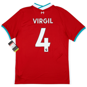 2021-22 Liverpool Home Shirt Virgil #4 - 5/10 - (L)