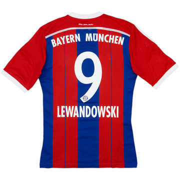 2014-15 Bayern Munich Home L/S Shirt Lewandowski #9 - 6/10 - (M)