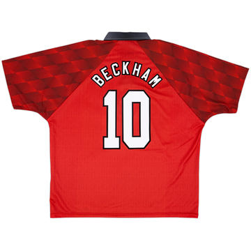 1996-98 Manchester United Home Shirt Beckham #10 - 6/10 - (XXL)