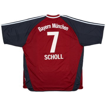 バイエルンミュンヘン #7 Scholl 1997 1999 ゲームシャツ XL 1997-99 Bayern Munich Home Shirt Scholl #7 - 7/10 - (XXL)