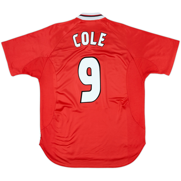 2000-02 Manchester United Home L/S Shirt Cole #9 - 9/10 - (M)