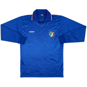 Camiseta de local de Italy 1986-91 L/S - 7/10 - (M)