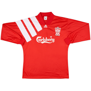 1992-93 Liverpool Centenary Player Issue Home L/S Shirt - 9/10 - (XL)