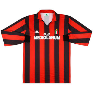 1988-89 AC Milan Match Issue Home L/S Shirt #19
