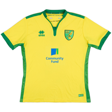 2016-17 Norwich Home Shirt - 8/10 - (XL.Boys)