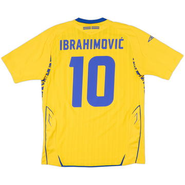 2008-09 Sweden Home Shirt Ibrahimovic #10 - 9/10 - (M)