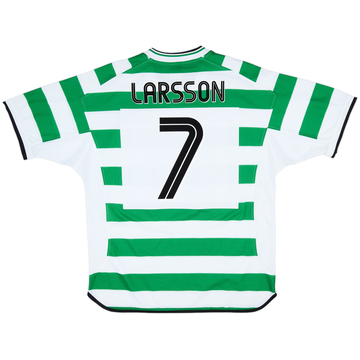 2001-03 Celtic Home Shirt Larsson #7 - 6/10 - (XL)