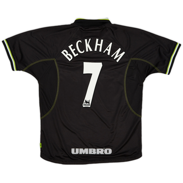1999-00 Manchester United Third Shirt Beckham #7 - 9/10 - (XL)