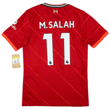 新品 21-22 リバプール M.Salah サラー 11番 シャツ 2021-22 Liverpool Home Shirt M.Salah #11 - 9/10 - (M)
