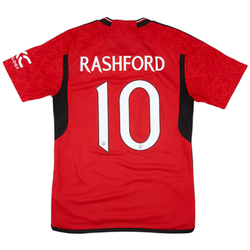 2023-24 Manchester United Authentic Home L/S Shirt Rashford #10 - 10/10 -  (L)