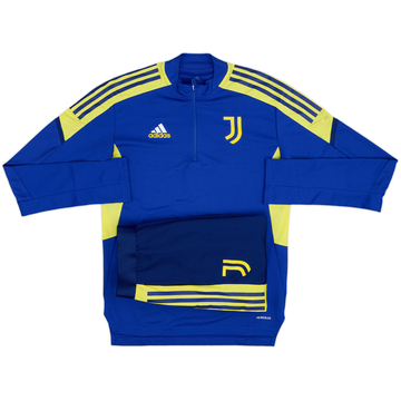 2021-22 Juventus adidas 1/4 Zip Sweat Top - 9/10 - (S)