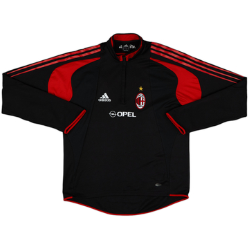2004-05 AC Milan adidas CL 1/4 Zip Fleece Top - 9/10 - (L)