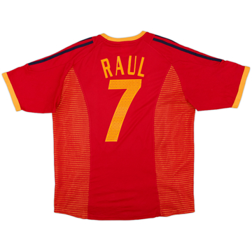 【デッドストック・希少】2004年ユーロスペイン代表ホームユニフォームラウル7L 2004-06 Spain Home Shirt Raul #7 - 9/10 - (XL)