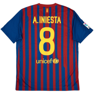 2010-11 Barcelona Home Shirt Iniesta #8 - 4/10 - (M)