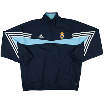 2003-04 Real Madrid adidas Reversible Top de perforación 1/4 Cremallera - 8/10 - (L)