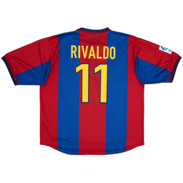 1998-00 Barcelona Local Camiseta Rivaldo #11 - 9/10 - (XXL