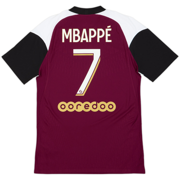 Camiseta auténtica de la tercera equipación del Paris Saint-Germain 2020-21 Mbappe #7 - 8/10 - (S)