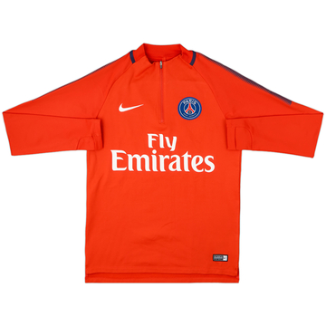2017-18 Paris Saint-Germain Nike 1/4 Zip Sweat Top - 8/10 - (S)