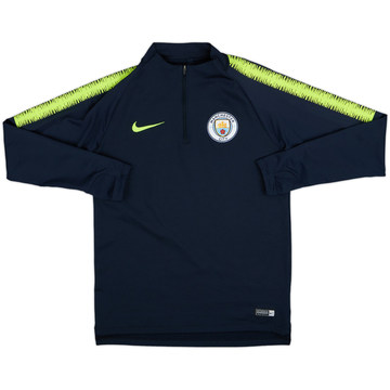 2015-16 Manchester City Nike 1/4 Zip Drill Top - 9/10 - (M)