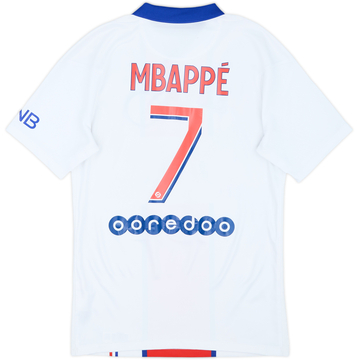 Camiseta de visitante del Paris Saint-Germain 2020-21 Mbappe #7 - 7/10 - (XS)