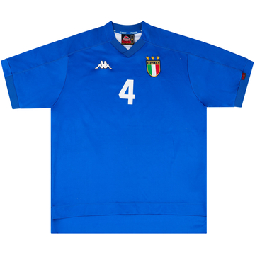 2000 Italia Sub-18 Usada en Partido Camiseta Local #4 (vs Inglaterra)