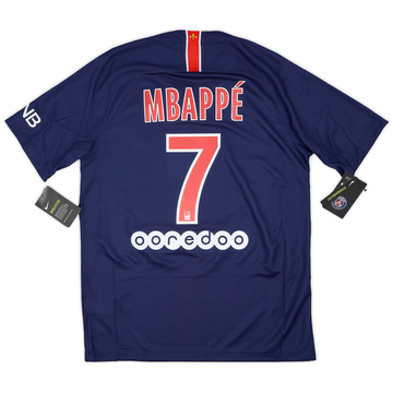2018-19 Paris Saint-Germain Home Shirt Mbappe #7 - 10/10 - (M) 2018-19 Paris Saint-Germain Home Shirt Mbappe #7 - 10/10 - (M)