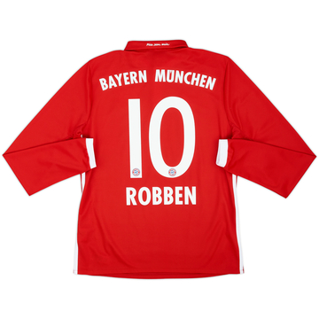 Camiseta de local del Bayern Munich 2016-17 L/S Robben #10 - 9/10 - (XL.Niños)