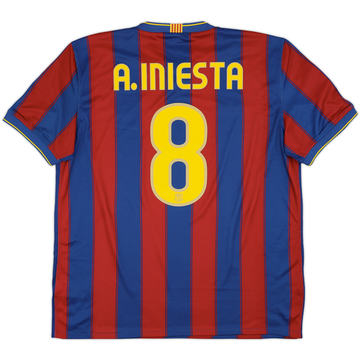超レア！！ A. Iniesta Bodega スポーツウェア 赤/黄色 2008-09 Barcelona Away Shirt #8 A. INIESTA Nike (Excellent